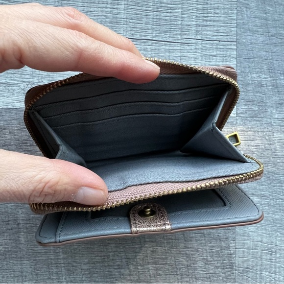 Fossil Emma RFID Mini Multi Wallet Rose Gold-Tone One Size - Picture 6 of 13